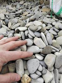 Галька черноморская фр. 40-70 мм.  купить в Крыму фото Камень Клуб