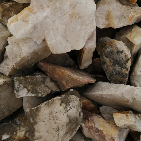 фото Кварц ( фр. 70-100 мм)  купить в Крыму в интернет-портале КАМЕНЬ КЛУБ