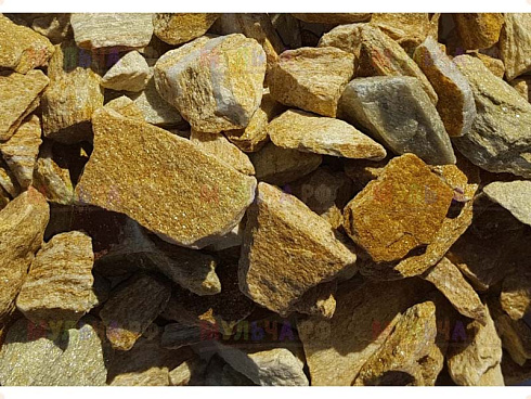 Kamenclub.ru: Щебень крошка желтый (ЗЛАТОЛИТ) фр. 5-10 мм.  купить в Крыму мрамор золотистый, бежевый, желтый каменная ландшафтная декоративная крошка здатолита 8500 руб/т   фото КАМЕНЬ КЛУБ