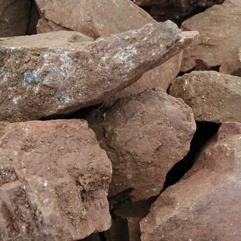 фото Яшма красная  (фр. 70-100 мм)  купить в Крыму в интернет-портале КАМЕНЬ КЛУБ