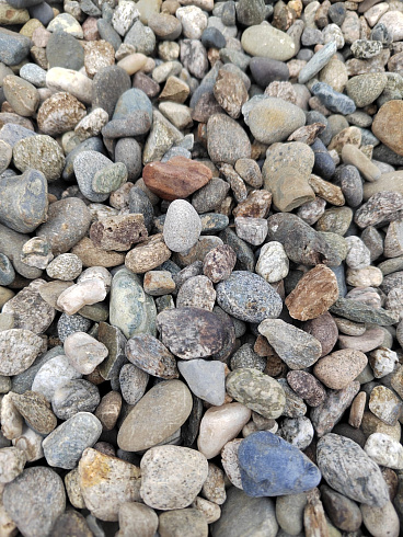 Kamenclub.ru: Галька речная окат (серая) фр.10-20 мм купить  в Крыму галька речная серая, серый, темно-серый, светло-серый, коричневый ландшафтная декоративная речная окатанная округлая галька 5000 руб/т   фото КАМЕНЬ КЛУБ