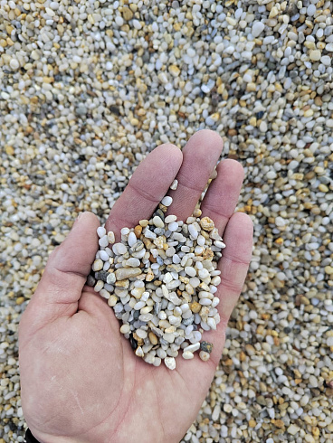 фото Галька крымская жемчужная фр. 3-5 мм. купить в Крыму  в интернет-портале КАМЕНЬ КЛУБ