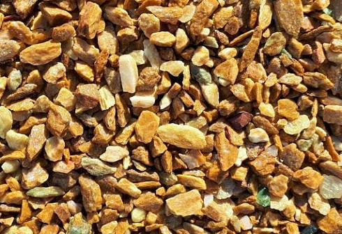 Kamenclub.ru: Щебень крошка желтый (ЗЛАТОЛИТ) фр. 10-20 мм.  купить в Крыму златолит бежевый, золотистый, желтый каменная декоративная крошка щебня златолита 10800 руб/т   фото КАМЕНЬ КЛУБ