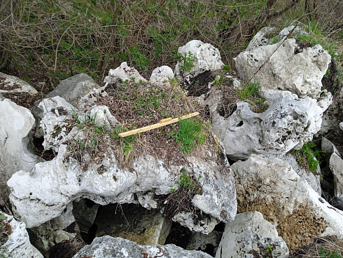 Kamenclub.ru: Выветренный известняк (степной) фр. 500-1500 мм.  купить в Крыму    10000 руб/т   фото КАМЕНЬ КЛУБ