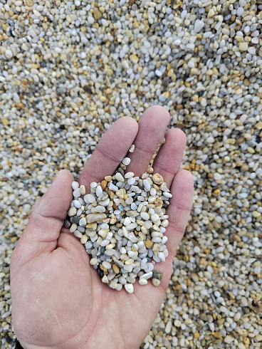 фото Галька крымская жемчужная фр. 3-5 мм. купить в Крыму  в интернет-портале КАМЕНЬ КЛУБ